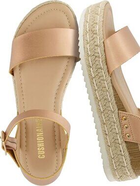 Melissa Espadrille Platform Sandals For Women with Adjustable Ankle Strap and Me